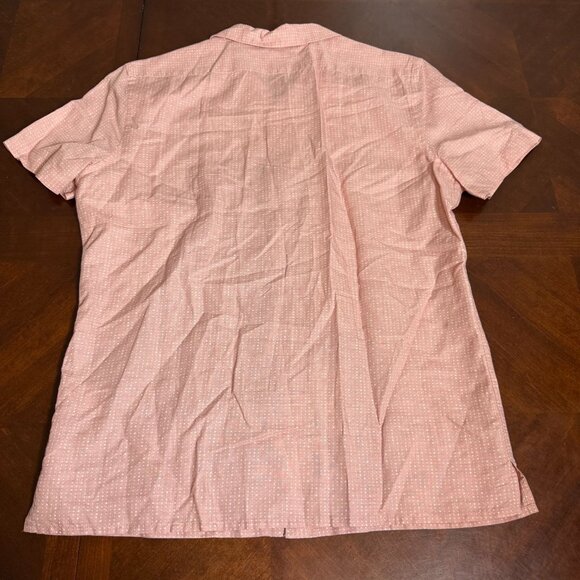 Express Mens Pink Short Sleeve Button-Up Size M - Picture 8 of 8